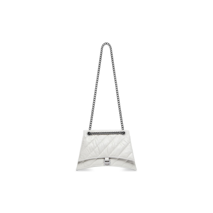 WOMEN'S CRUSH MEDIUM CHAIN BAG QUILTED IN OPTIC WHITE